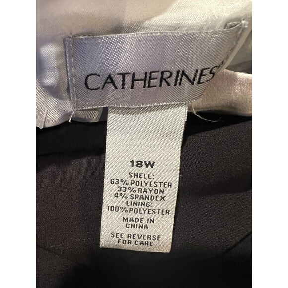 Catherines Womens Dress Black & White Round Neck Lined Sleeveless Plus Size 18W - Picture 6 of 7